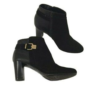 Alfani Step N Flex ALF Dadine Ankle Boots Booties Suede Leather Black Women's 9